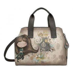 Anekke - Sac à main anses courtes "Real" - 34 x 26.50 x 15 cm - Marron