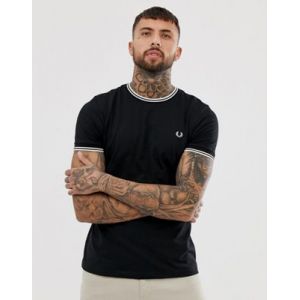 Fred Perry T-Shirt Tipped Ringer, noir - Taille S