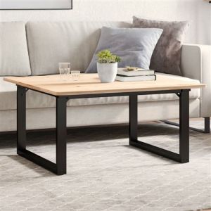 VidaXL Pieds de table basse cadre en O 80x70x43 cm fonte, pied de table, pied de table d’extrémité,, pied de table d’appoint, pied de fer