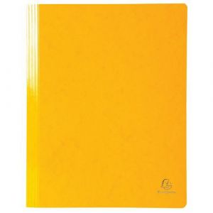 Exacompta Lot de 25 chemises à lamelle carte lustrée pelliculée 355gm² Iderama - A4 - Jaune - 380804B