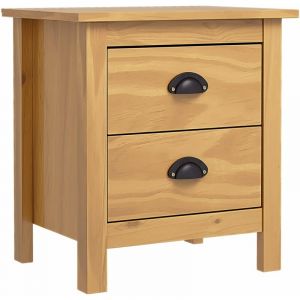 VidaXL Hill Range Table de chevet en pin massif 46 × 35 × 49,5 cm