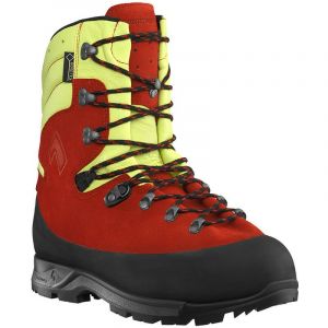 Haix Protector Forest 2.1 GTX rouge/jaune, votre compagnon fiable dans la for&ecirc;t : le Protector Forest 2.1 GTX avec, Rouge/jaune, 44 EU