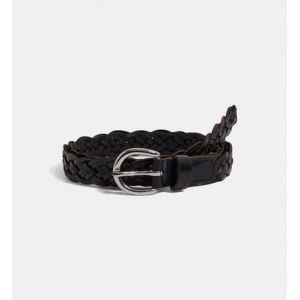 Image de Galeries Lafayette Ceinture Iris cuir tressé Noir - Couleur Noir - Taille XS