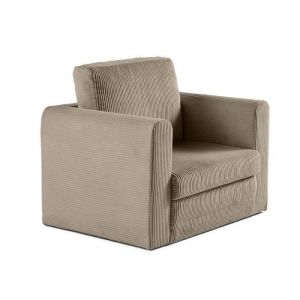 Marilia - fauteuil - convertible déplimousse - en velours côtelé - Taupe