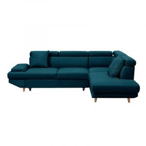 Image de Canape dangle scandinave convertible en tissu Bleu petrole Atelier Mundo SA 392 Taille Droit