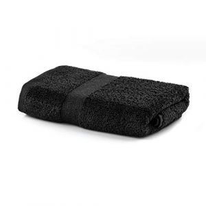 DecoKing Serviette de Bain 50x100 cm Coton Absorbant Noir Marina