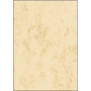 Sigel DP372 - Etui de 100 feuilles de papier marbré beige, A4, 90 g/m²