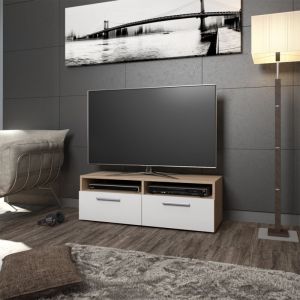 Vicco - Buffet bas "Diego" Ch&ecirc;ne clair/Blanc