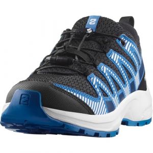 Salomon Junior XA PRO V8 J Noir/Blanc/Bleu Fran&ccedil;ais, chaussures de randonn&eacute;e polyvalentes pour le confort, id&eacute;ales pour les randonn&eacute;es et le trail running lors d'aventures en plein air. 28