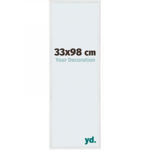 Your Decoration - 33x98 cm - Cadres Photos en Plastique Avec Verre Plexiglas - Excellente Qualité -Blanc Brillant - Cadre Decoration Murale - Annecy.