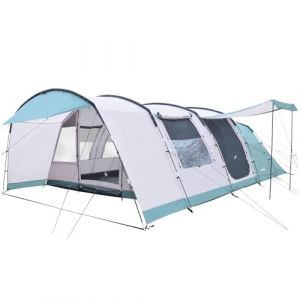 Skandika Tente tunnel de camping Hafslo 5 XL Sleeper Protect - 5 personnes - Sol cousu - Cabine noire