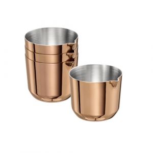 APS 10301 "Allure" Arroseur à lait en acier inoxydable 18/8 avec revêtement PVD, 30 ml, diamètre : 4,5 cm, hauteur : 4 cm, aspect cuivre