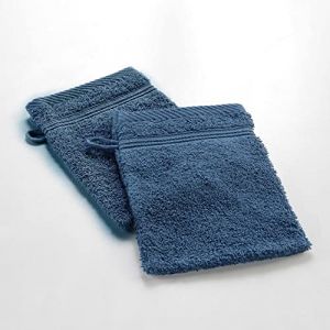 Image de Lot de 2 Gants de Toilette "Tendresse" 15x21cm Saphir Prix