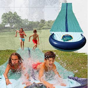 Team Magnus Toboggan Piscine 9 5m Tapis de Glisse Double Piste