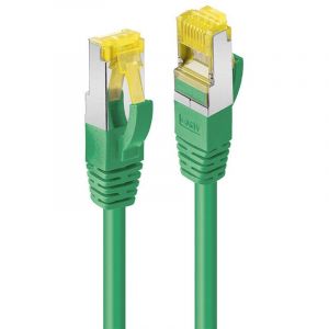 Lindy Cordon de raccordement - RJ-45 (M) pour RJ-45 (M) - 7.5 m - 6.5 mm - S/FTP - CAT 7 - sans halogène, sans crochet - vert