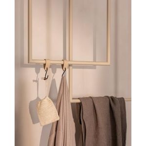 Porte-serviette en acier beige, 80x50 cm