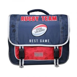 Bagtrotter cartable 38 cm phileas rugby bleu - le plus confortable des
