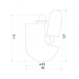 Emco Universal Tête de rechange pour brosse WC avec brosse de côté, blanche, 221513990,