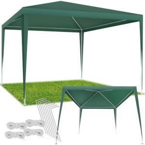 TecTake Tonnelle de Jardin Exterieur Tente de Reception 3x3m Protection UV 30+ Barnum Chapiteau Gazebo Pavillon de Jardin résistant à l'eau, Cadre Solide en Acier époxy