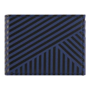 Portefeuille Homme Rayures Bleu Marine Et Noires