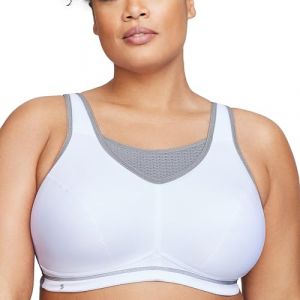 Glamorise Elite Sport-Bustier mit bestem Halt - Weiß mit grauem Besatz Unterwäsche 1 ct Damen (58.89 / 1 ct)