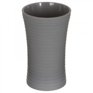 Image de Gobelet Salle de Bain "Strié" 11cm Gris Prix