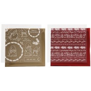 Creotime Set de papier transfert métallisé - Père Noël - 15 x 15 cm - 4 pcs