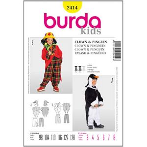 Burda Patron 2414 - déguisement enfant clown & pingouin