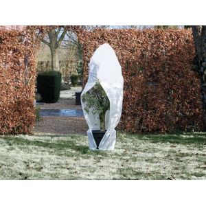 Nature Housse d'hivernage zippée en polypropylène blanc 70gr/m² Ø200x250cm