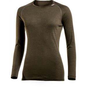 Woolpower Lite T-shirt manches longues à col ras-du-cou, pine green XXL Maillots de corps