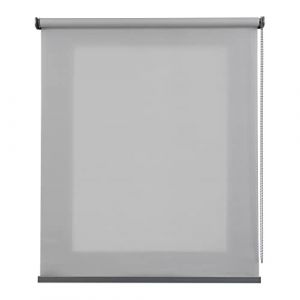 Store enrouleur translucide Plus, store enrouleur Premium avec finition métallique. Store moderne à l'aspect textile, décoratif, pour fenêtres et portes, jusqu'à 200cm!| Plus Gris Clair, 180cm x 250cm
