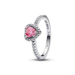 Pandora Bague Cœur Rose Surélevé - Taille 54