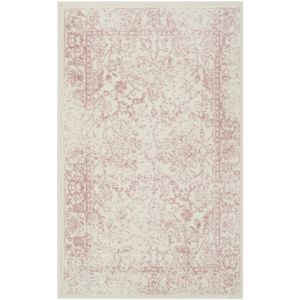 Safavieh Tapis de Sol Vieilli pour Salon, Salle à Manger, Chambre à Coucher - Adirondack Collection, Tapis à Poil Court, Ivoire et Rose, 76 x 121 cm