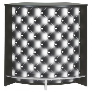 Simmob Meuble Comptoir Bar Acceuil Noir 107 cm - Coloris: Capitons 911