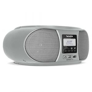 Image de TechniSat DIGITRADIO 1990 - stéréo Boombox avec Radio Dab +/FM et Lecteur CD (Streaming Audio Bluetooth, Connexion Casque, USB, entrée AUX, Fonction de Charge, Horloge, 2 x 1,5 W), Argent 0001/3952