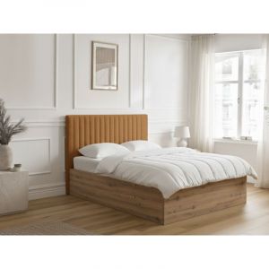 Bobochic Lit Lit coffre Lit coffre oceane rangement xl 140x190 Orange - Orange
