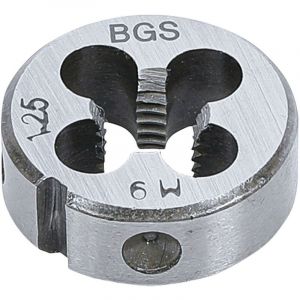 BGS Technic Filiere m9 x 1.25 x 25 metrique pas standard de 9 x 125 cage de 25.4 mm