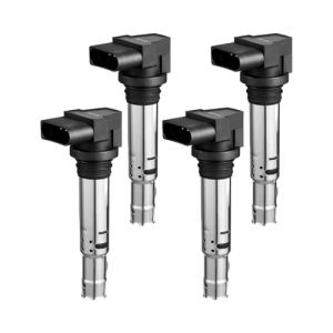 VEVOR Bobine d'allumage, lot de 4, compatible avec Audi A1, A3, Seat Alhambra, Altea, Cordoba, Ibiza, Leon, Toledo, Volkswagen Golf, Polo, Tiguan, Vento, pour Audi 1.4T 1.8T 1.6L, Volkswagen 1.4L 1.6L