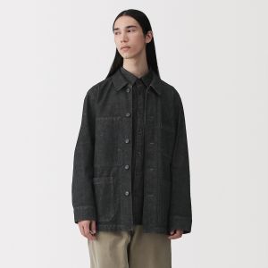 Veste de travail denim en kapok m&eacute;lang&eacute; pour homme