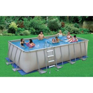 Toi Piscine 6208 Piscine Piedra Gris Hors Sol Ronde En Acier ø 350