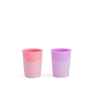 Twistshake 2 Verres 170 ml Dès 6 Mois - Couleur : Rose Pastel - Violet