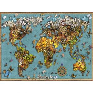 Ravensburger Puzzle 500 pièces : Mappemonde de papillons