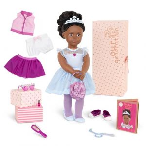 Our Generation Poup&eacute;e de 46 cm - Rosalind - Cheveux et Yeux Bruns fonc&eacute;s - 3 Tenues et Accessoires de Coiffure dans Une bo&icirc;te Cadeau - Jeu de Simulation - Jouets pour Enfants 3 Ans +
