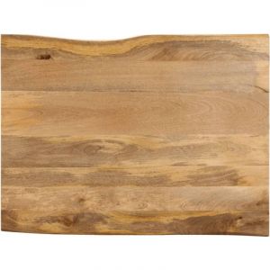 VidaXL Dessus de table 100x80x2,5 cm bord vivant bois massif manguier