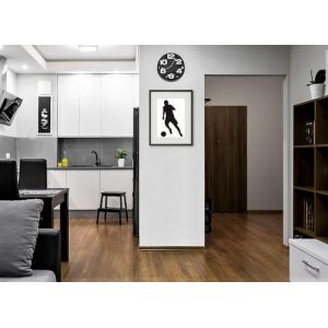 Shot Cadre Photo Football 30x40cm avec P e Partout Tableau Bois Verre (NOIR)