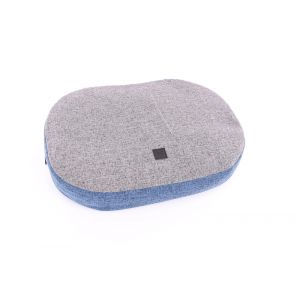 Martin Sellier Coussin chien épais - Gris et Bleu - 120x85x8cm
