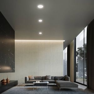 Briloner Spot encastrable LED Plat, blanc, Ø 10 cm, 4.000K