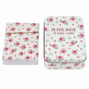 Jeux de carte en boite etain la petite rose Rex London