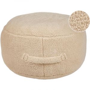 Pouf En Tissu Beige Adlana