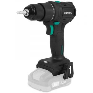 VONROC Perceuse sans fil PRO 20 V – Moteur sans balais – 40 Nm Batterie et chargeur non inclus